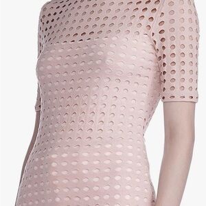 ALEXANDER WANG Laser Cut Soft Pink Top